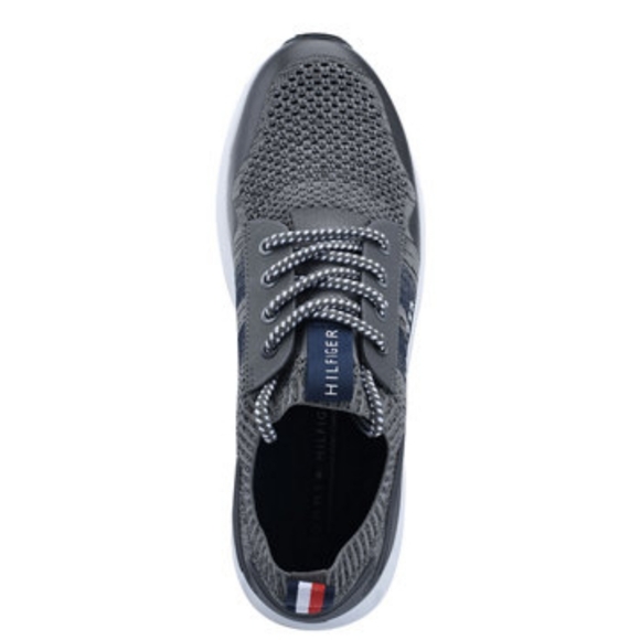 TOMMY HILFIGER NWT MENS DARK GRAY LEW KNIT SNEAKERS - Picture 5 of 10